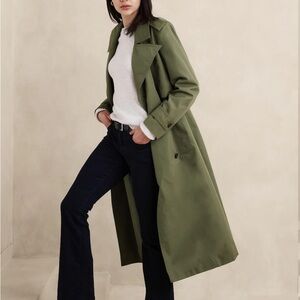 Brand new olive green trench coat